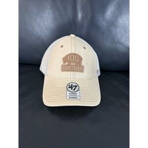 '47 Brand Boston Bruins Centennial Haze Women's MVP Trucker Hat Adjustable Tan